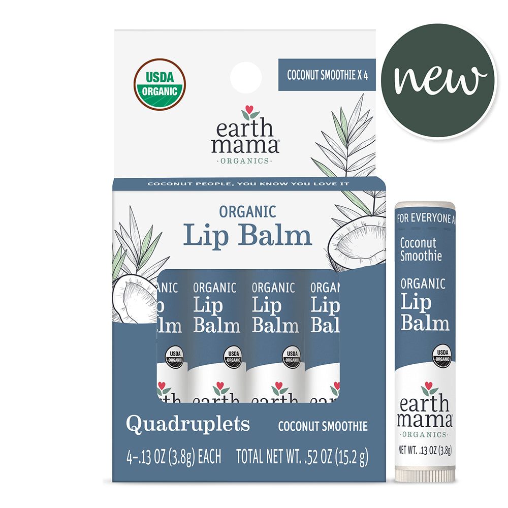 Earth Mama Organic Lip Balms Quadruplets