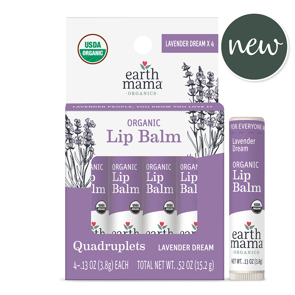 Earth Mama Organic Lip Balms Quadruplets