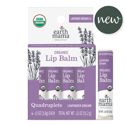 Earth Mama Organic Lip Balms Quadruplets