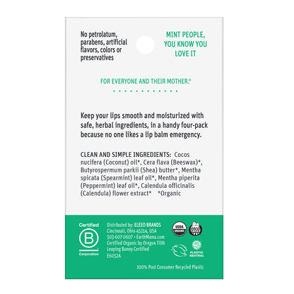Earth Mama Organic Lip Balms Quadruplets