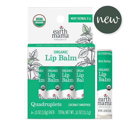 Earth Mama Organic Lip Balms Quadruplets
