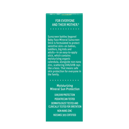 Baby Face Mineral Sunscreen Stick
